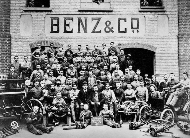 Работници на Benz & Cie 1886 г